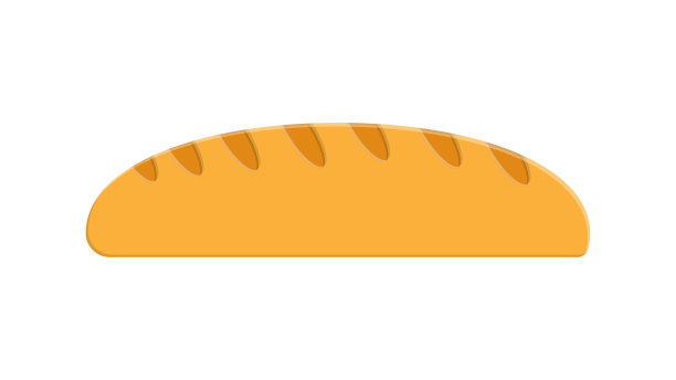 长白面包，扁面包。面粉烘焙食品图片下载