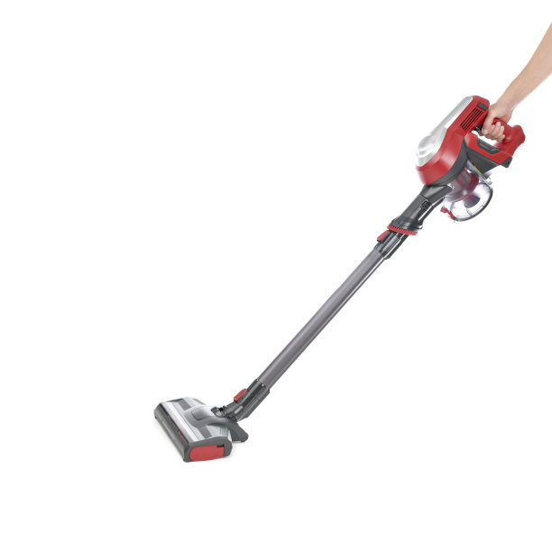 手上的直立吸尘器孤立在白色背景上图片下载