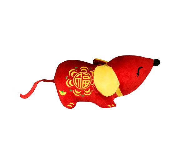 毛绒鼠标玩具在一个白色的背景。图片下载