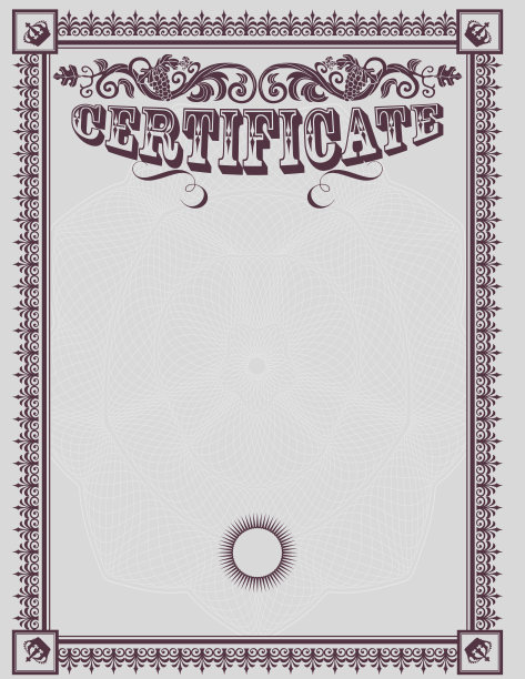 复古风格证书或文凭模板。图片下载