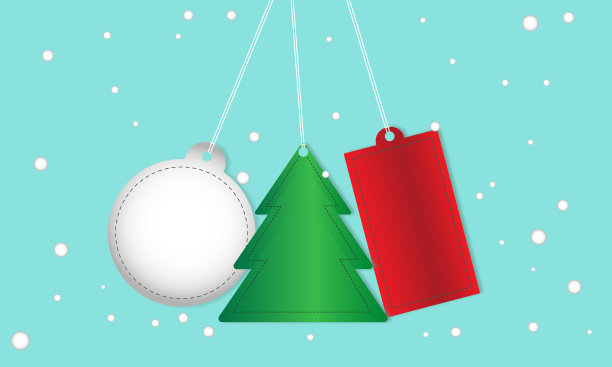 圣诞节产品折扣标签图片下载