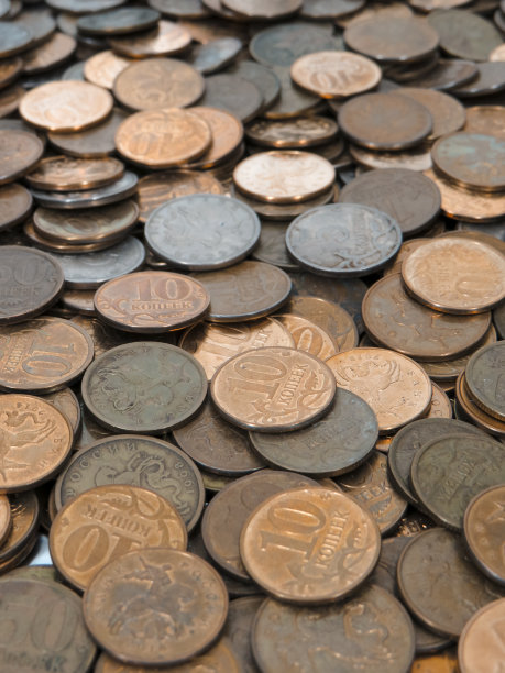 俄罗斯铜币的砂石图片下载