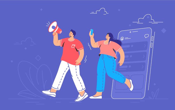 通过扩音器发布社交媒体社区公告图片下载