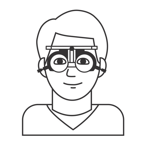 男人在眼科诊所进行视力检查图片下载