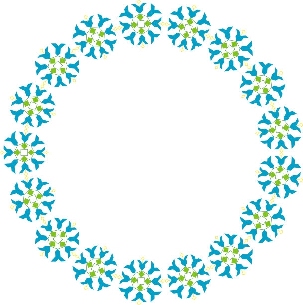 蓝色装饰框装饰。抽象的图案图片下载