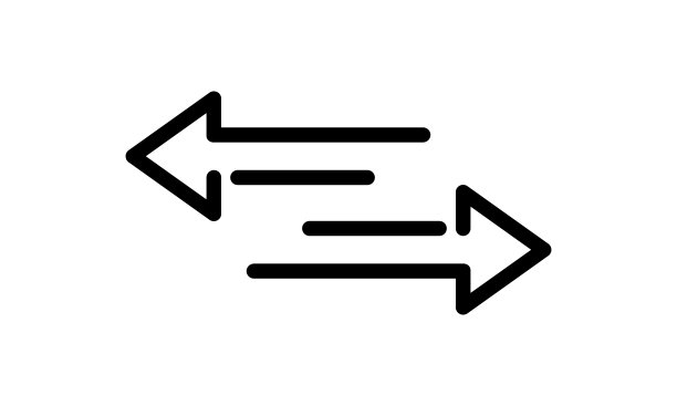 转移箭头图标。数据传输矢量图标。回收标志。箭头向左和向右符号为您的网站设计，标志。矢量图图片下载