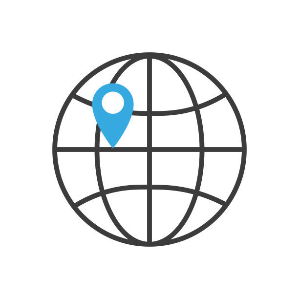 行星与地理位置。图标。向量图片下载