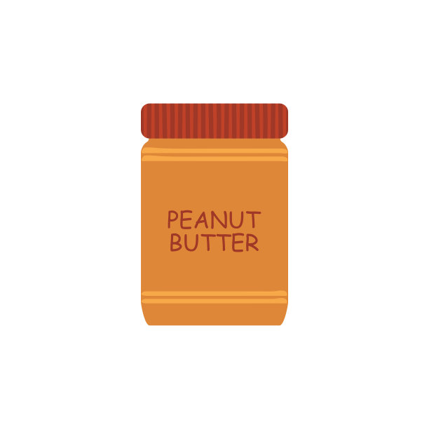 在白色背景上孤立的花生酱罐。矢量插图在手绘风格图片下载