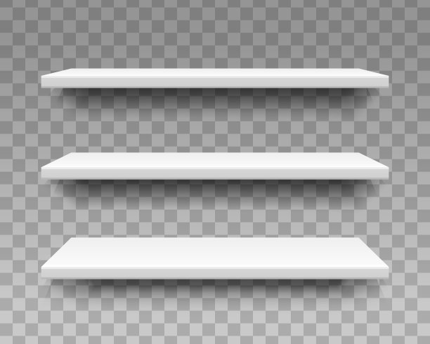 现实的书架。展示。图片下载