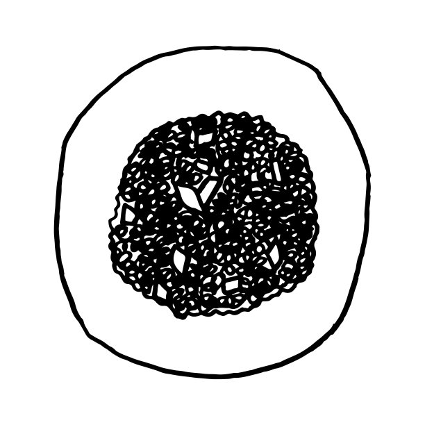 意大利传统食物里佐托。手绘素描风格。矢量插图孤立在白色背景餐厅菜单和包装设计，海报，网页。图片下载