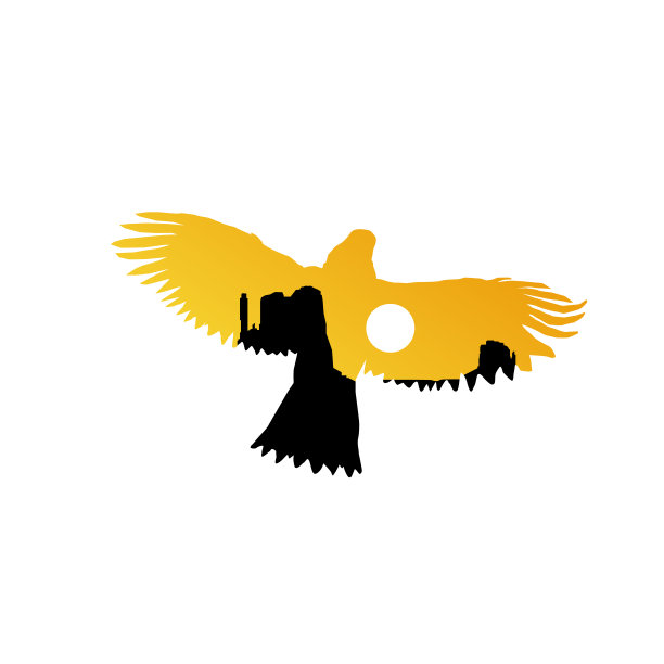 西部鹰的剪影。图片下载
