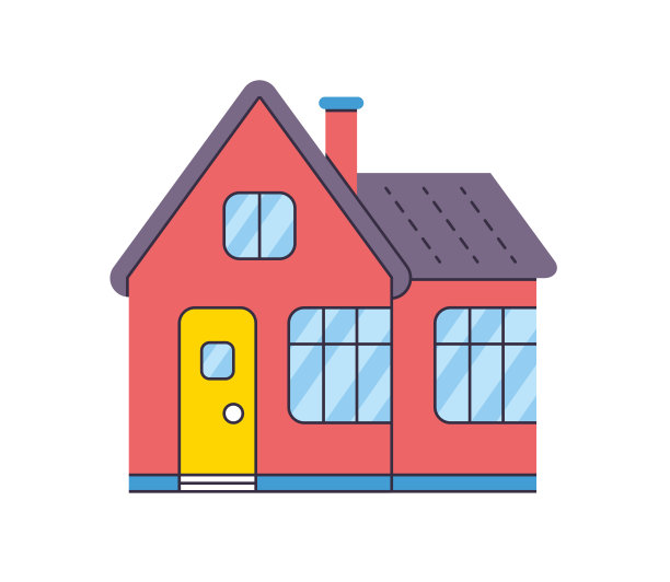 红色的私人住宅图片下载