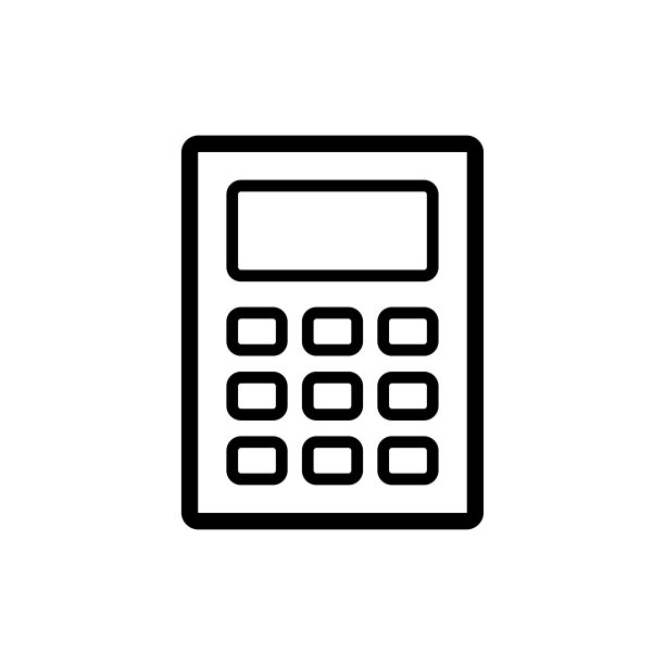 计算器图标标志插图设计图片下载