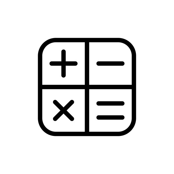 计算器图标标志插图设计图片下载