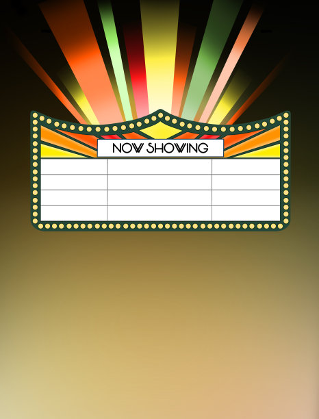 百老汇电影大屏幕，正在播放场景图片下载