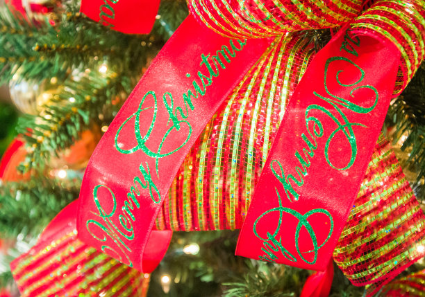 圣诞快乐丝带图片下载