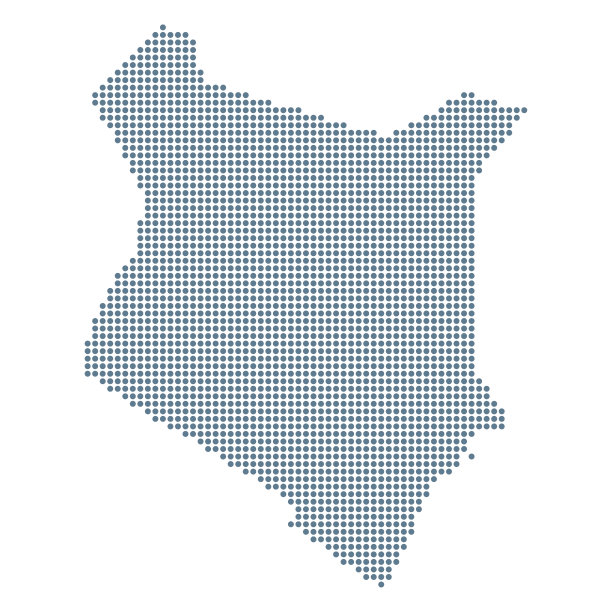 肯尼亚地图-矢量像素固体轮廓图片下载