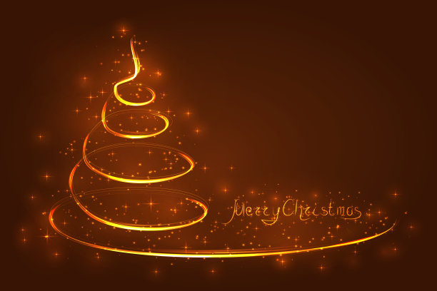 圣诞树。圣诞快乐的字母设计。矢量图图片下载
