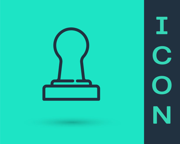 黑线咖啡篡改图标隔离在绿色背景。向量图片下载