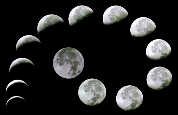 满月渐亏图片下载