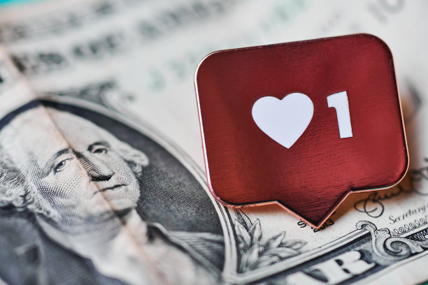 就像美元上的心形符号图片下载