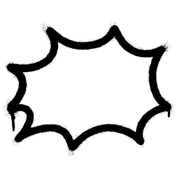 涂鸦喷雾爆炸效果框架孤立的白色背景。矢量插图。图片下载