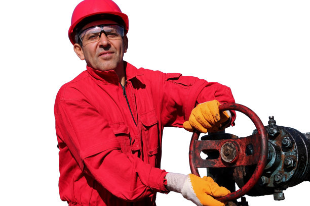 石油工人和石油工业泵千斤顶图片下载