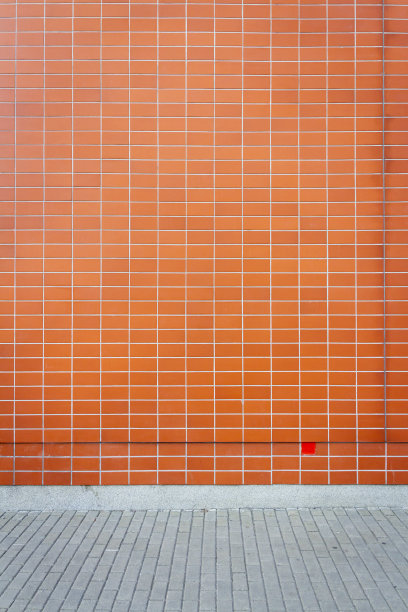 现代红粘土瓦墙图片下载