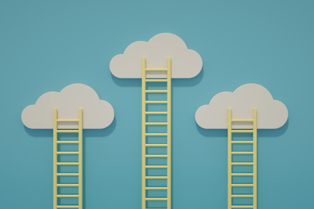 云的阶梯，成功概念的阶梯图片下载