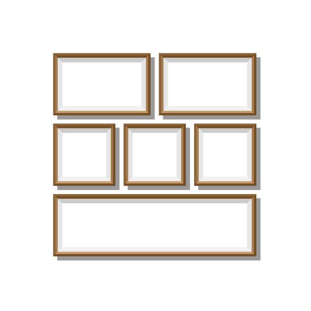 简单的棕色相框图片或照片。平面卡通插图易于编辑和定制。每股收益10图片下载