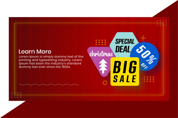 特别提供红色横幅为Facebook封面照片。旗帜设计。图片下载