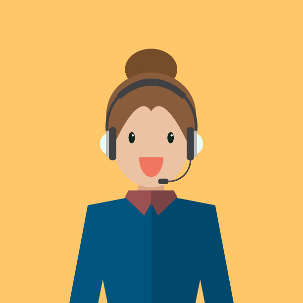 在呼叫中心工作的女商人图片下载