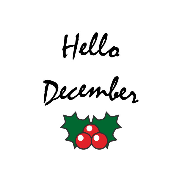 你好12月图标孤立的白色背景。矢量插图。图片下载