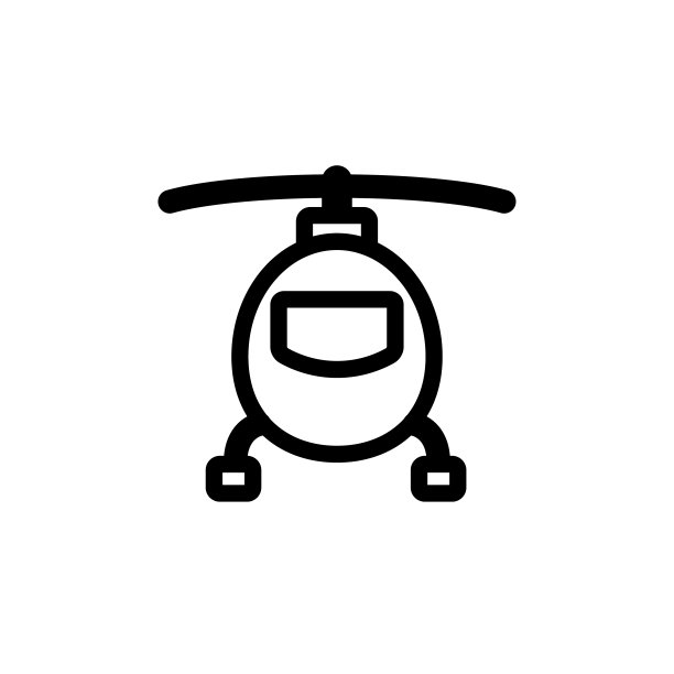 直升机图标Logo插画设计图片下载