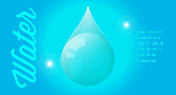 水滴的背景。3 d矢量图图片下载