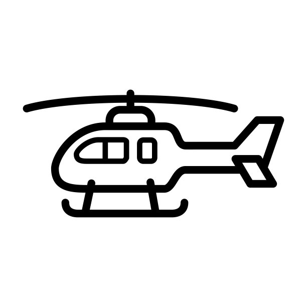 直升机图标Logo插画设计图片下载