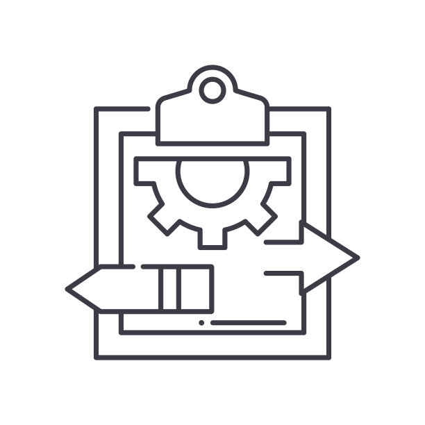 材料交付图标，线性孤立的插图，细线矢量，网页设计标志，大纲概念符号与可编辑的笔画在白色背景。图片下载