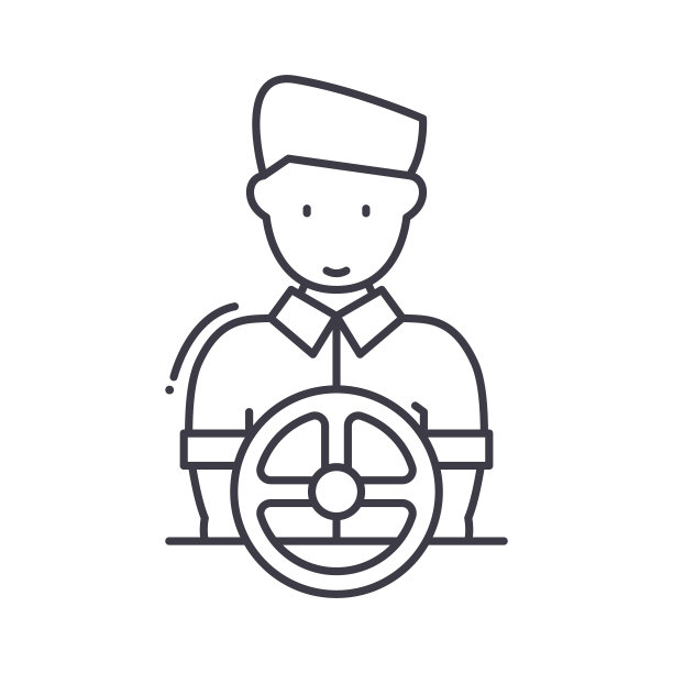 驱动图标，线性孤立的插图，细线矢量，网页设计标志，轮廓概念符号与可编辑的笔触在白色的背景。图片下载