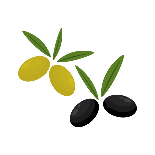 橄榄新鲜图标集图片下载