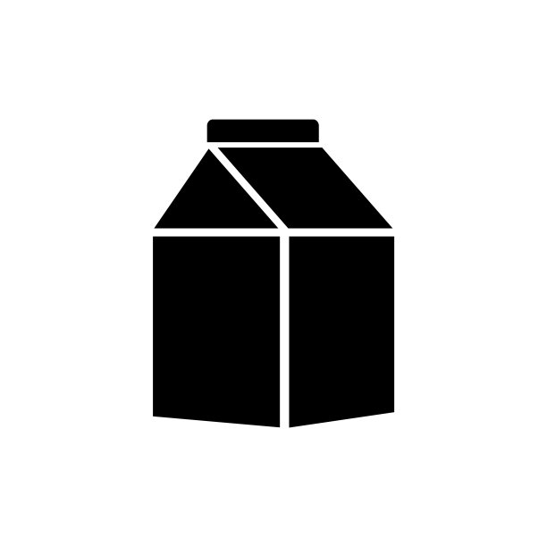 牛奶图标，标志孤立在白色背景图片下载