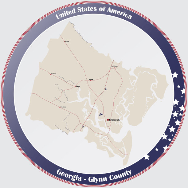 佐治亚州格林县地图图片下载