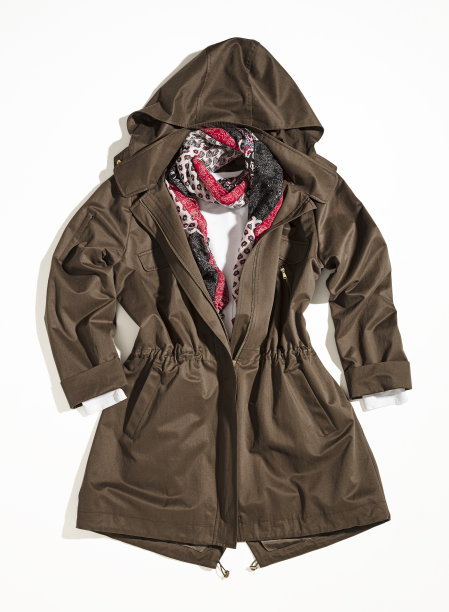 时尚的外套孤立在白色的背景图片下载