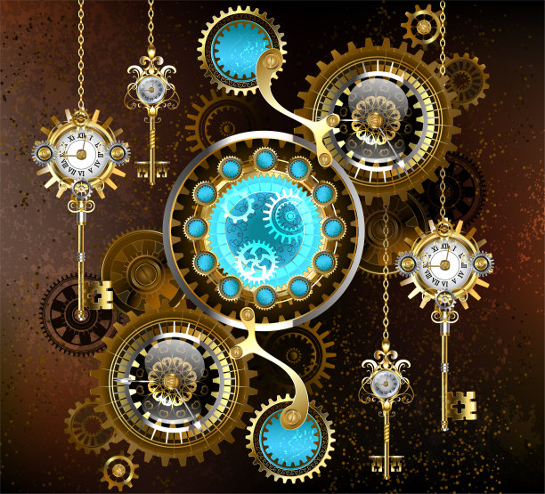 生锈的背景与绿松石镜片图片下载