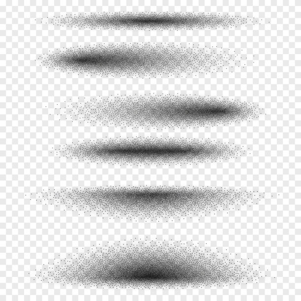 点画渐变椭圆阴影集，各种圆形半色调点渐变矢量图片下载