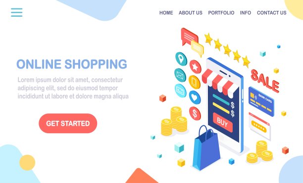 网上购物的概念。在网上零售店购买。折扣销售图片下载