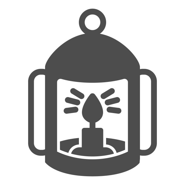 灯笼与蜡烛固体图标，万圣节概念，手电筒与蜡烛标志在白色的背景，灯与火焰图标字形风格的移动概念和网页设计。矢量图形。图片下载