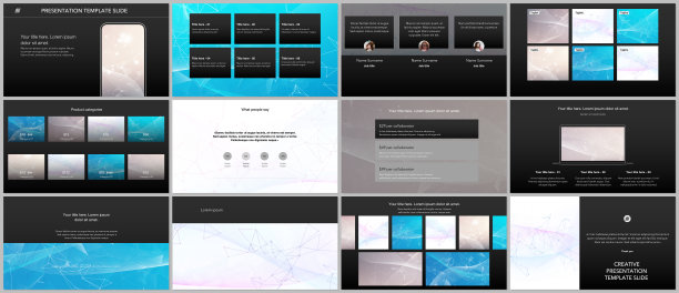 矢量模板的网站设计，演示文稿，投资组合。模板演示幻灯片，传单，传单，小册子封面，报告。科学或医学概念设计的波浪流背景。图片下载