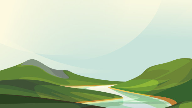 在平原之间流动的河流。图片下载