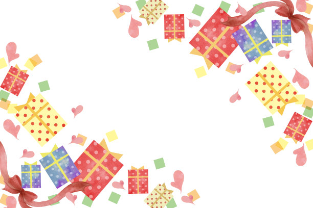 心形和礼盒装饰图片下载