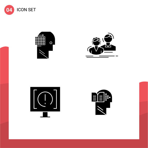 4 .用户界面立体字形包装现代符号图片下载